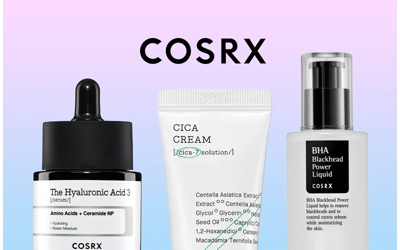 Kampanjbanner för COSRX – innovativ koreansk hudvård.